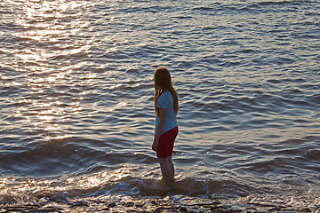 Image showing Girl at Sea