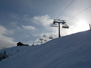 Image showing Ski lift, Hundfjället