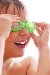 Image showing kid with goggles