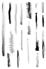 Image showing black paint brush marks