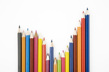 Image showing front view of color pencils
