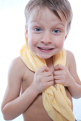 Image showing child with towel