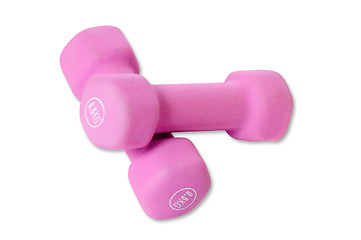 Image showing dumbbell weights over white