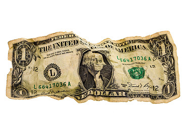 Image showing crumpled dollar