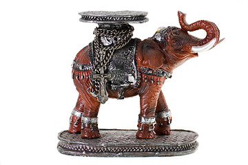 Image showing Elephant with a cross on a back