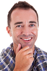 Image showing Portrait of a handsome middle-age man smiling