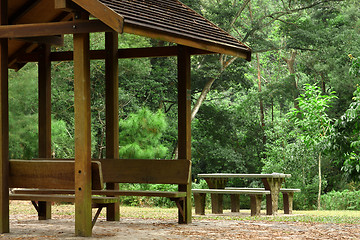 Image showing pavilion and picnic table