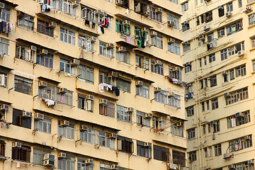 Image showing Old apartments in Hong Kong 