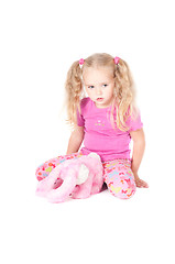 Image showing Little cute girl in studio