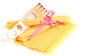 Image showing Italian pasta with spaghetti measure template