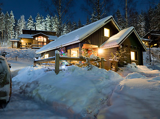 Image showing Cottage settlement in the New Year's Eve