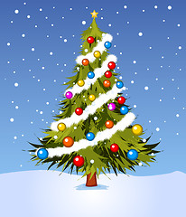 Image showing Decorated Christmas tree