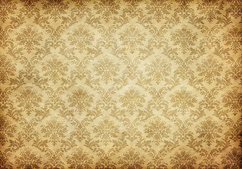 Image showing old damask wallpaper