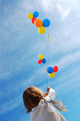 Image showing child with balloons
