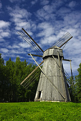 Image showing Wooden windmill