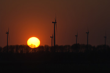 Image showing Windturbines