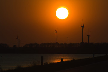 Image showing Windturbines