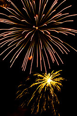 Image showing Arial fireworks