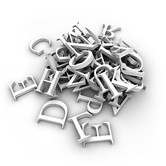 Image showing Alphabet letters poured in a heap