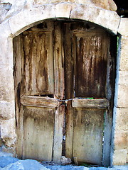 Image showing Ancient Door. Kakopetria. Cyprus