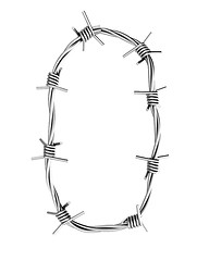 Image showing Barbed wire alphabet, 0