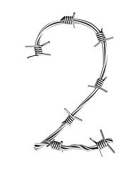 Image showing Barbed wire alphabet, 2