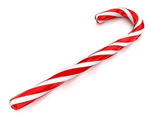 Image showing Christmas candy cane isolated on white background
