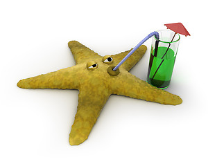 Image showing Starfish drinks juice 