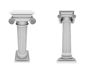 Image showing Marble columns two views 