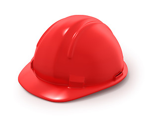 Image showing Red builder's helmet isolated