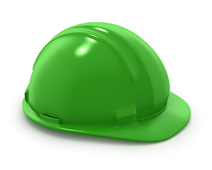 Image showing Green builder's helmet isolated