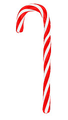 Image showing Christmas candy cane isolated on white, vertical