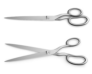 Image showing Scissors closed and opened