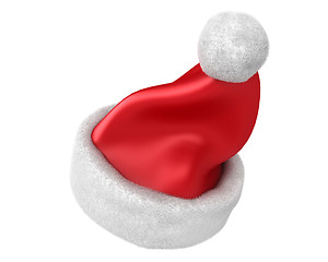 Image showing Traditional red Santa hat isolated