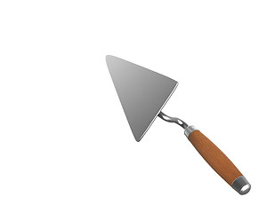 Image showing Trowel used as pointer back view 