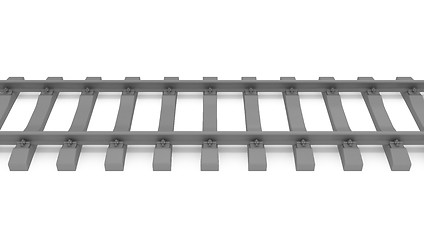 Image showing gray 3d rails horizontal