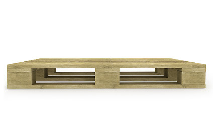 Image showing Wooden pallet side view 