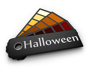 Image showing Color palette of Halloween 