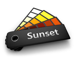 Image showing Color palette of sunset 