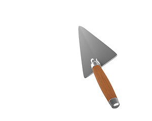 Image showing Trowel used as pointer 