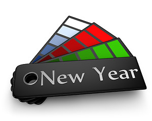 Image showing New Year color palette isolated