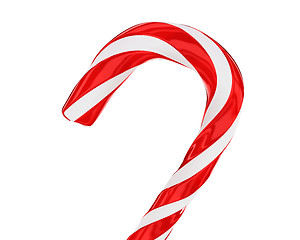 Image showing Traditional christmas candy cane closeup isolated