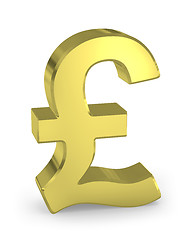 Image showing Golden pound sign