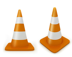 Image showing Road cone frontal and diagonal view 