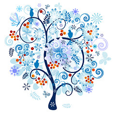 Image showing Winter decorative tree