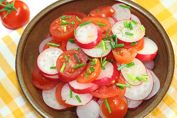 Image showing radish and tomato salad