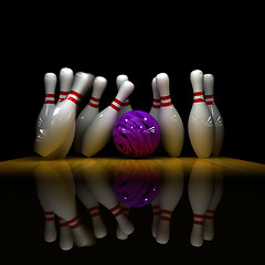 Image showing Purple ball does strike!