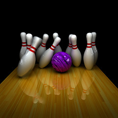 Image showing Purple ball does strike!