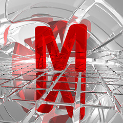 Image showing m in futuristic space