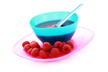 Image showing raspberries - baby food